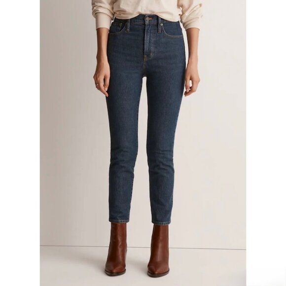 Madewell Denim - Madewell The Perfect Vintage 90s Tapered High‎ Rise Mom Dark Blue Jeans Size 27
